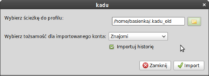 Ścieżka do profilu Kadu