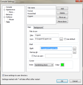 Console2 - Tabs
