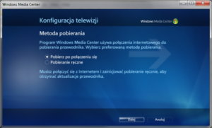 Metoda pobierania przewodnika po programach