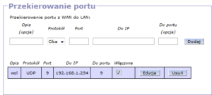 Przekierowanie portu
