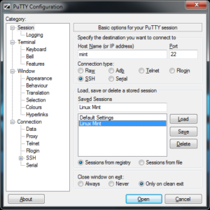 PuTTY Configuration