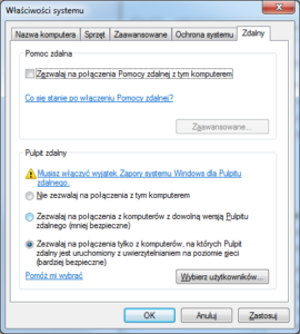 Ustawienia zdalne