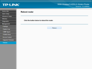 Reboot router