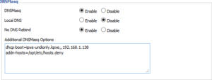 Adblock DNSMasq configuration