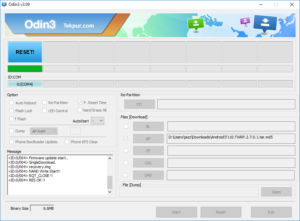 Odin3 flashing TWRP - reset