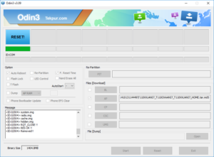 Odin3 flashing stock firmware - reset
