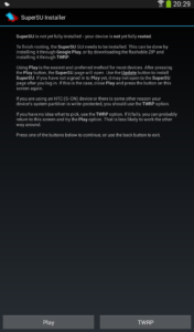 SuperSU Installer instructions